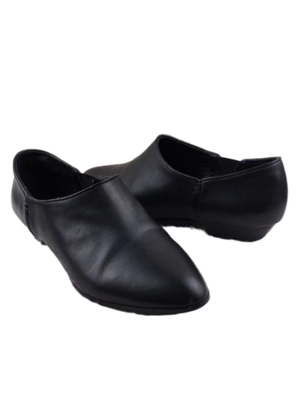 Kelsi Dagger Brooklyn Odin Black Leather Upper Pointed-Toe Slip On Loafer Shoes